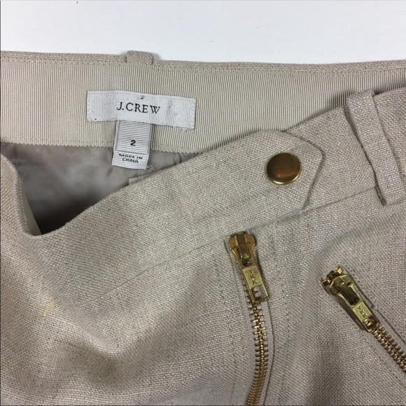 JCrew Linen Zippered Skirt - Picture 3 of 8